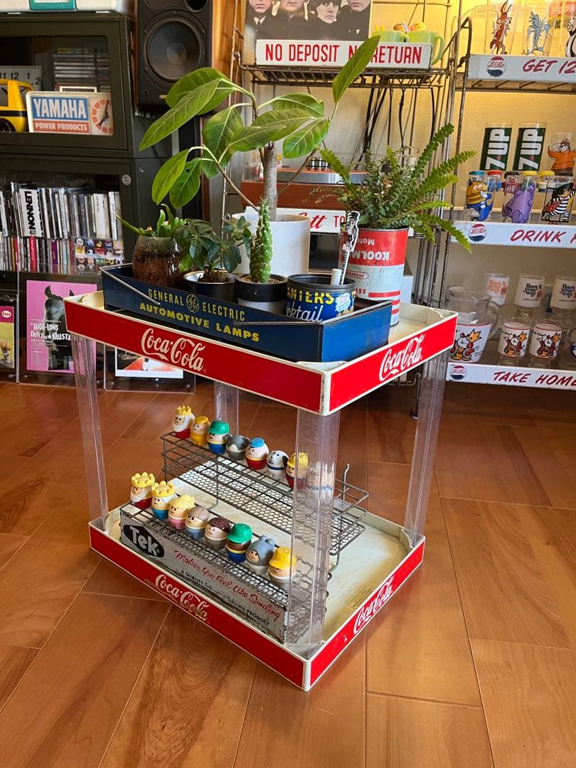 ヴィンテージ　コカコーラ　プラスティック　ラック　シェルフ　棚　什器　雰囲気抜群