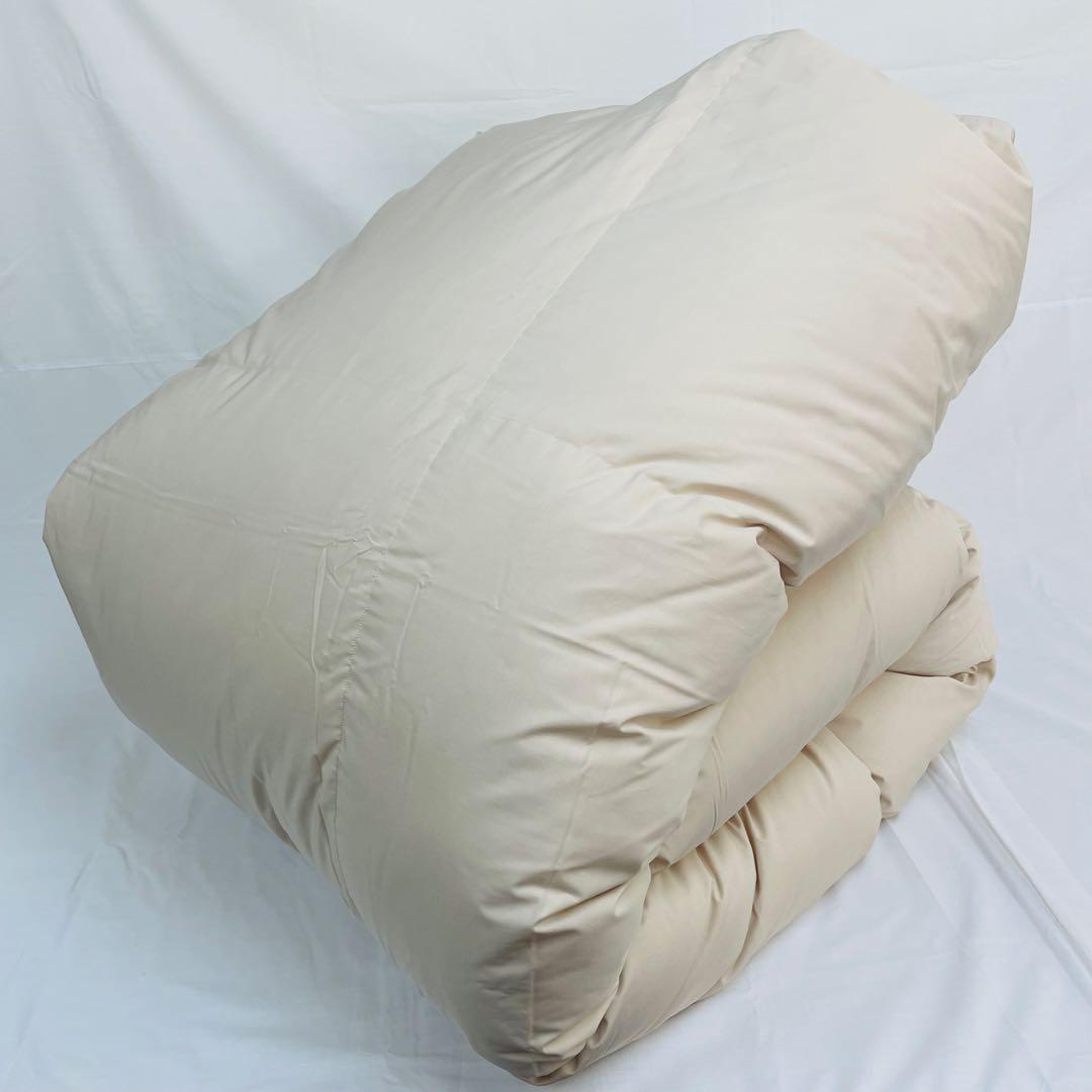 羽毛布団 キング 増量 抗菌防臭羽毛 日本製 サンドベージュ色 訳あり