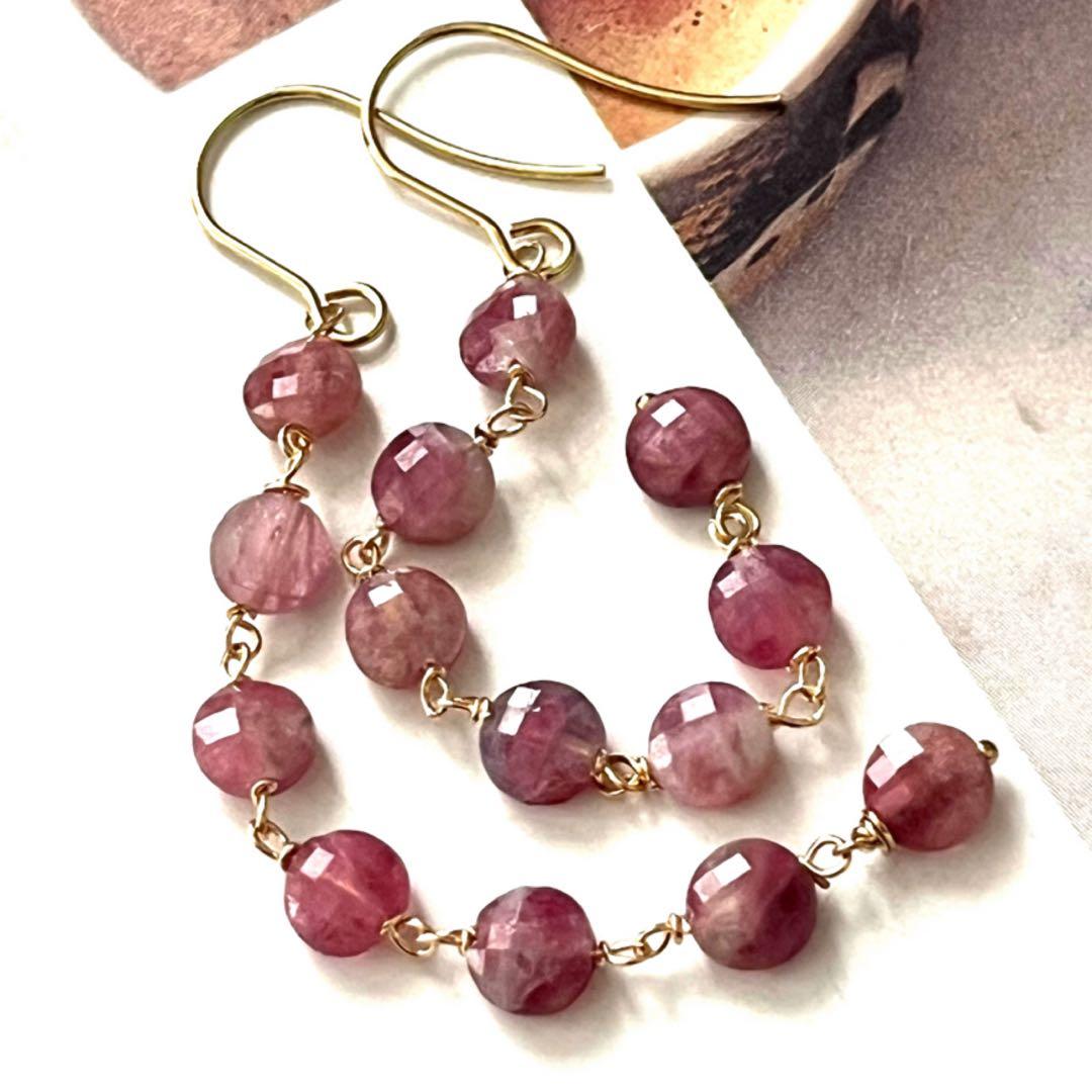 あいす☺︎ 1点作品☆ スクエア型枠ケシパールピアス