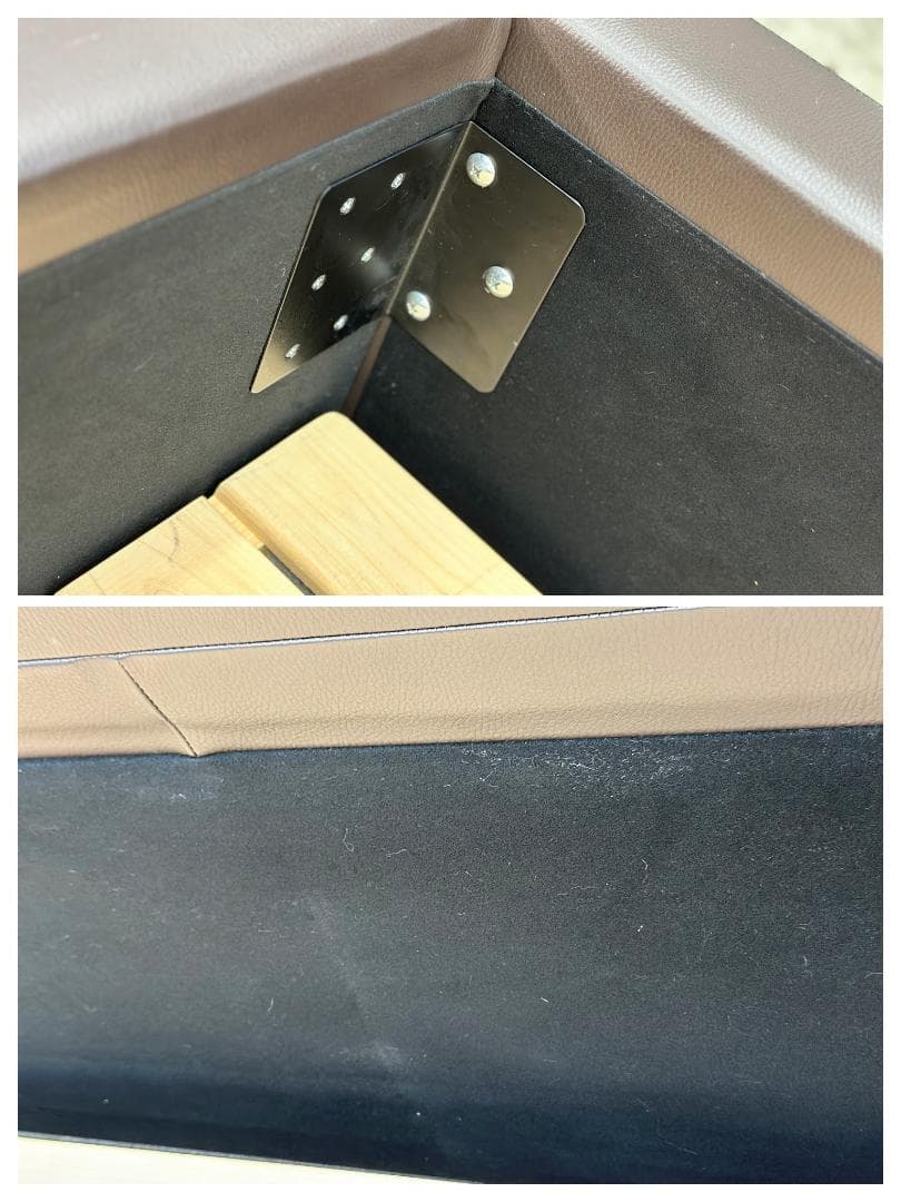 TIME & STYLE■ベッドフレーム　キングサイズ　ハイクラスモダン　レザー