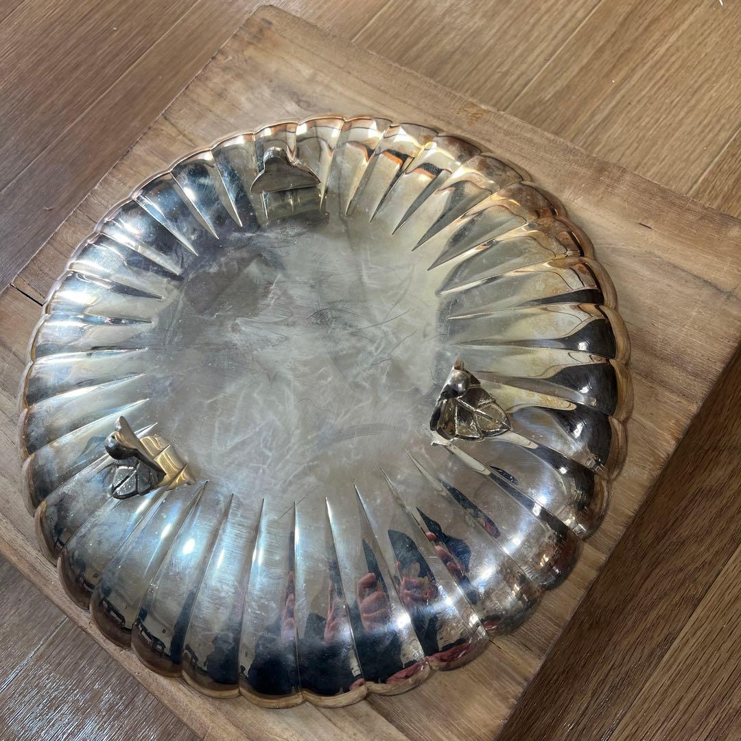 中村喜久雄 作 銀製皿 659g完全未使用品