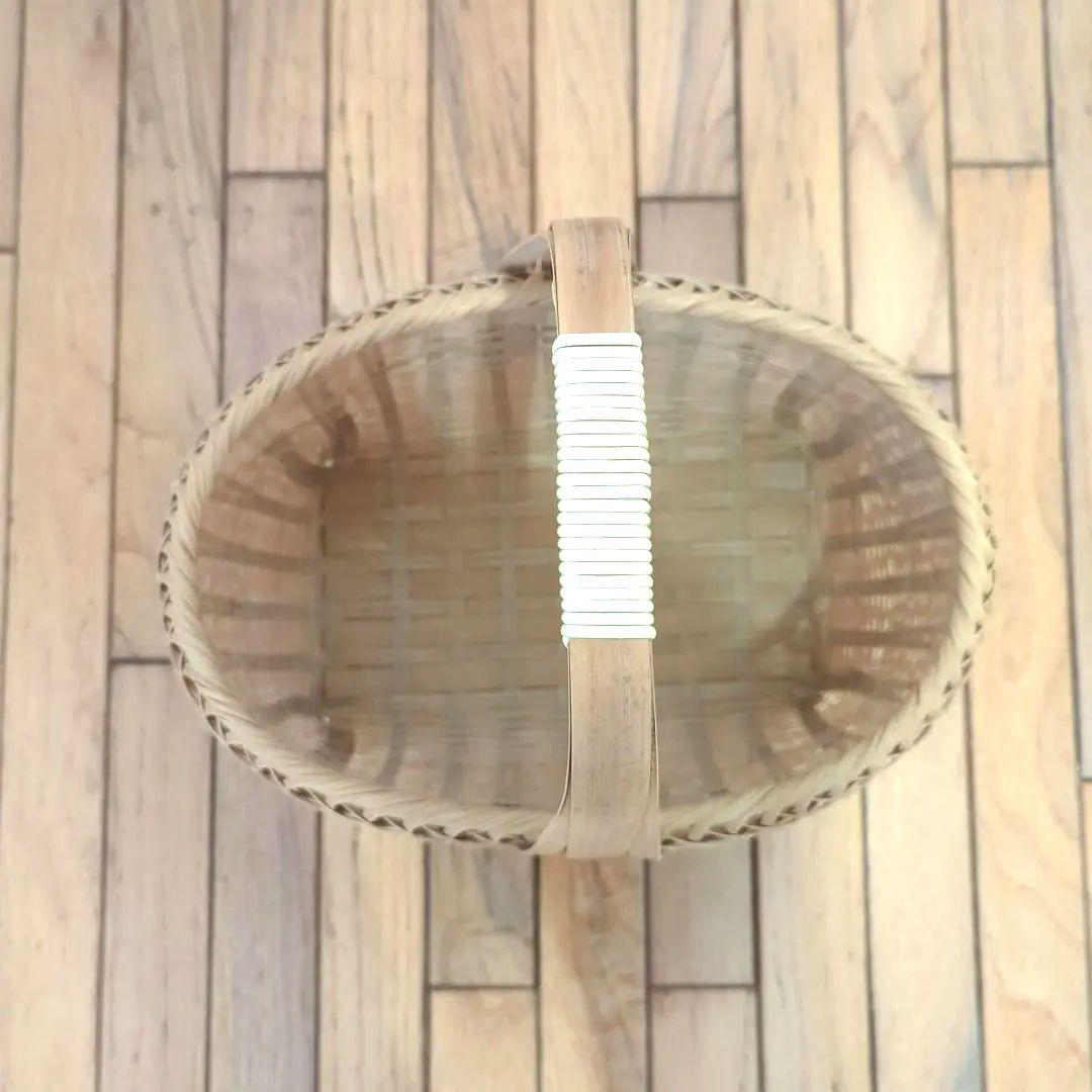 三行竹細工　竹籠　かごバック　民芸　民藝　柳宗悦　伝統工芸品　M