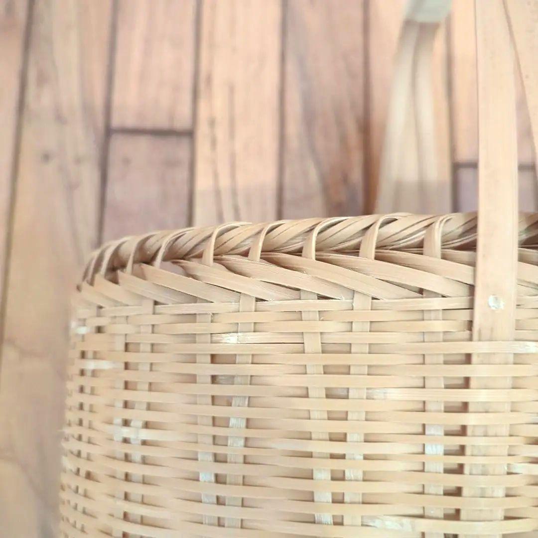 三行竹細工　竹籠　かごバック　民芸　民藝　柳宗悦　伝統工芸品　M