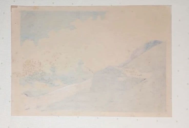 新版画富士三十六景ノ内表四合目より寳永山を望と厳寒の山中湖の富士二