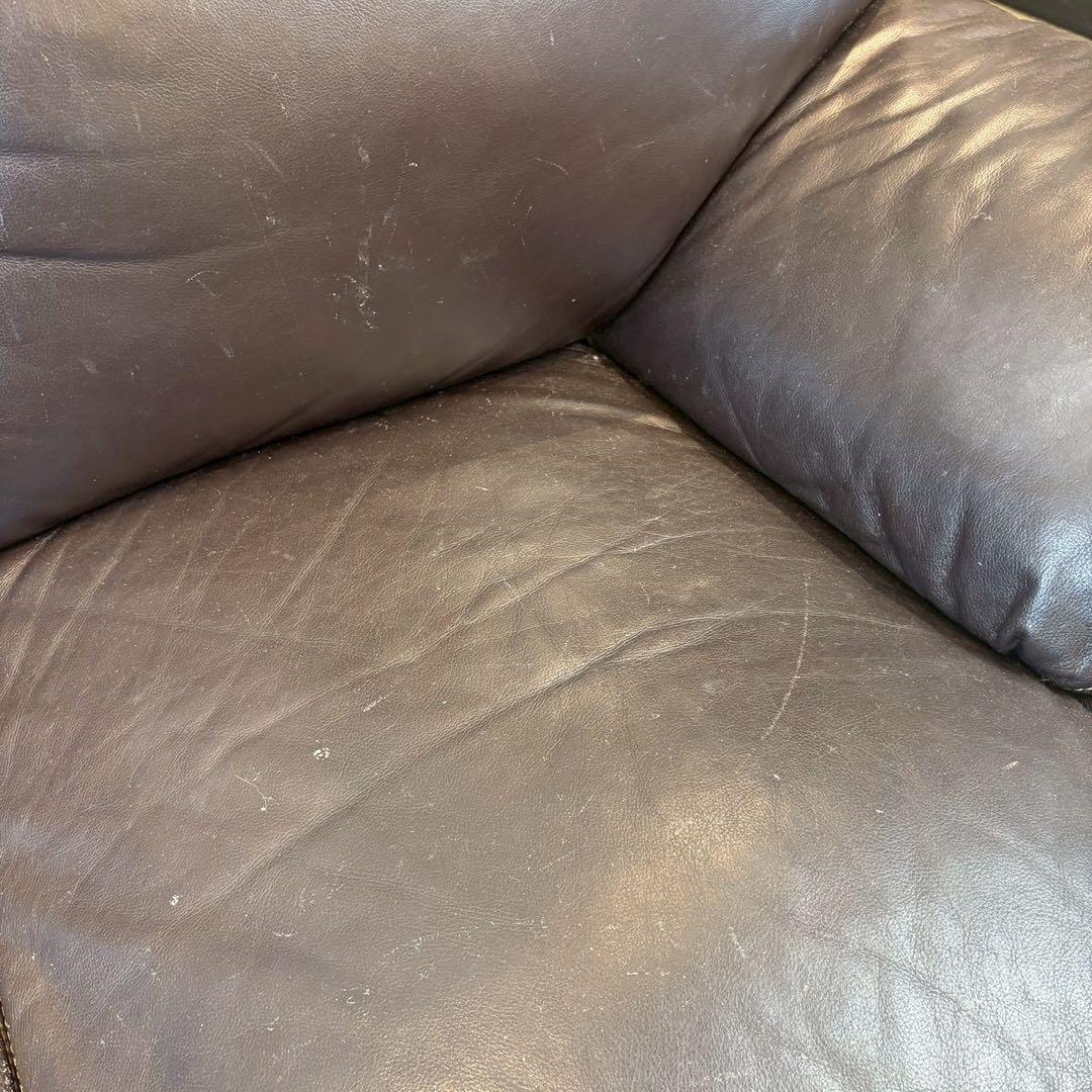 2人がけ　ワイドレザーソファ　アメリカン