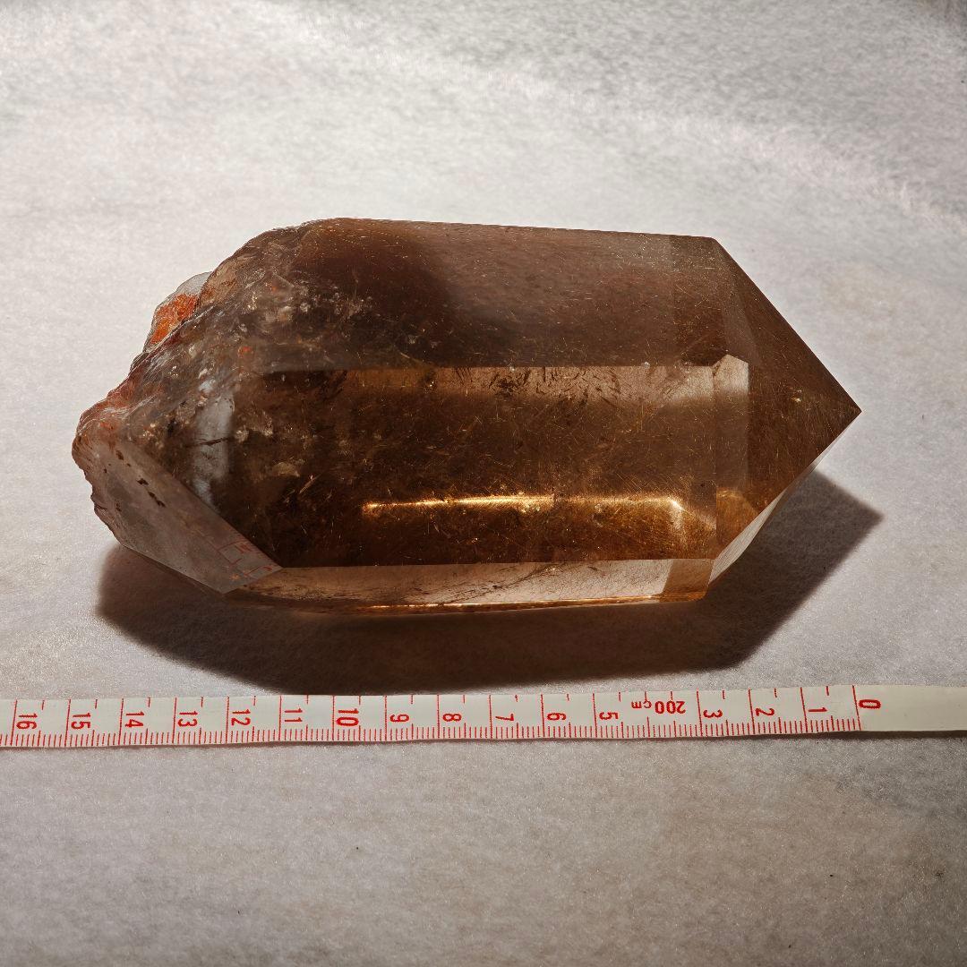 【1キロ超】ゴールドルチルクォーツ クリスタルタワー 天然石 金針