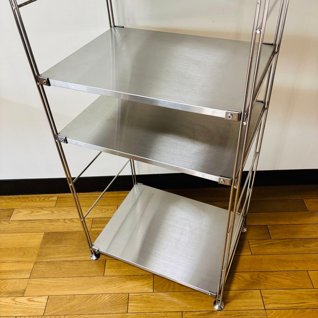 無印良品 ステンレス棚 ステンレスユニットシェルフ 4段　送料込み