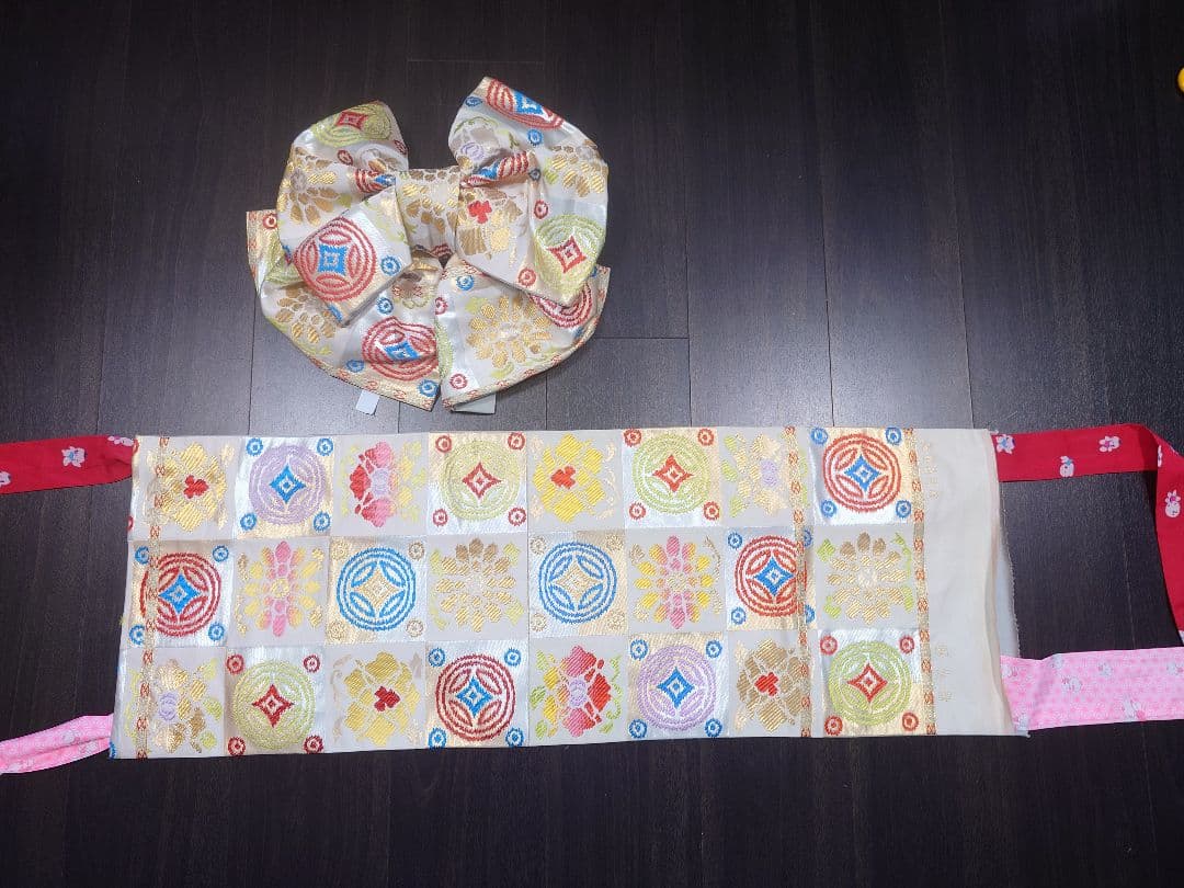 七五三　作り帯　正絹　龍村