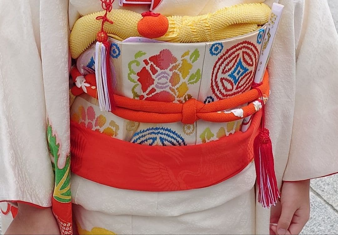 七五三　作り帯　正絹　龍村