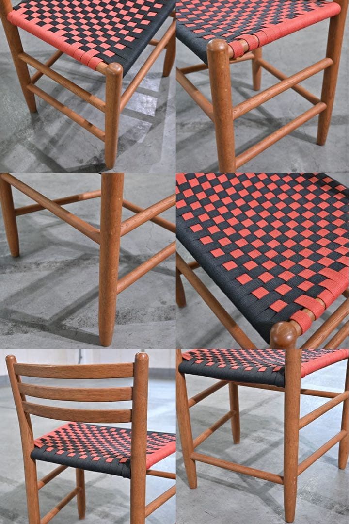 ☆ダイニングチェア オーク無垢材 チェック柄_カリモク Yチェア 広松