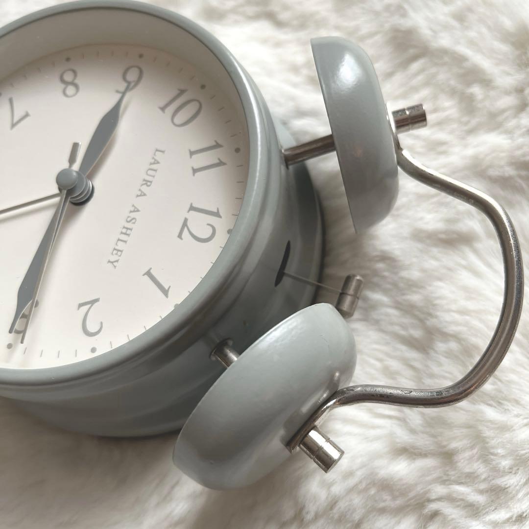 ローラアシュレイ 目覚まし時計 グレー