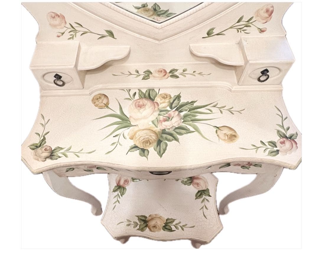 【レア】ロココ調 ローズトールペイント プリンセスハートドレッサー