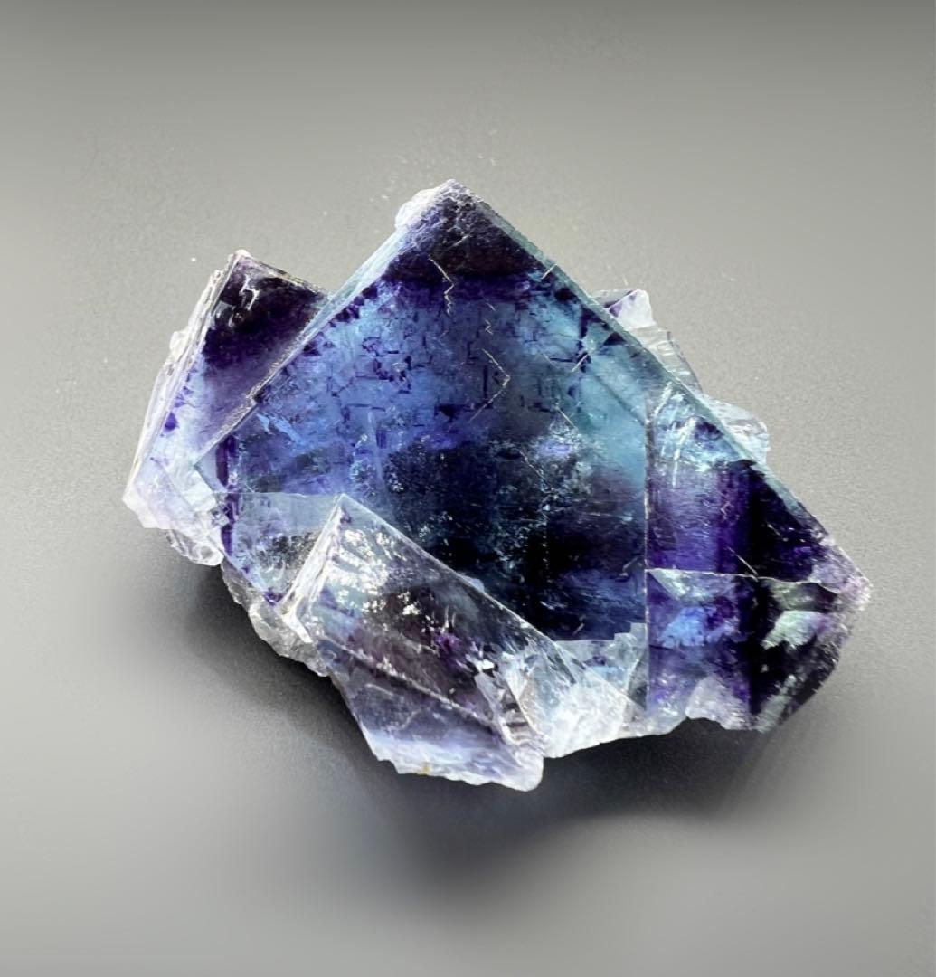 大きめ　ヤオガンシャン産　オールドストック　パープルコア　ブルーフローライト