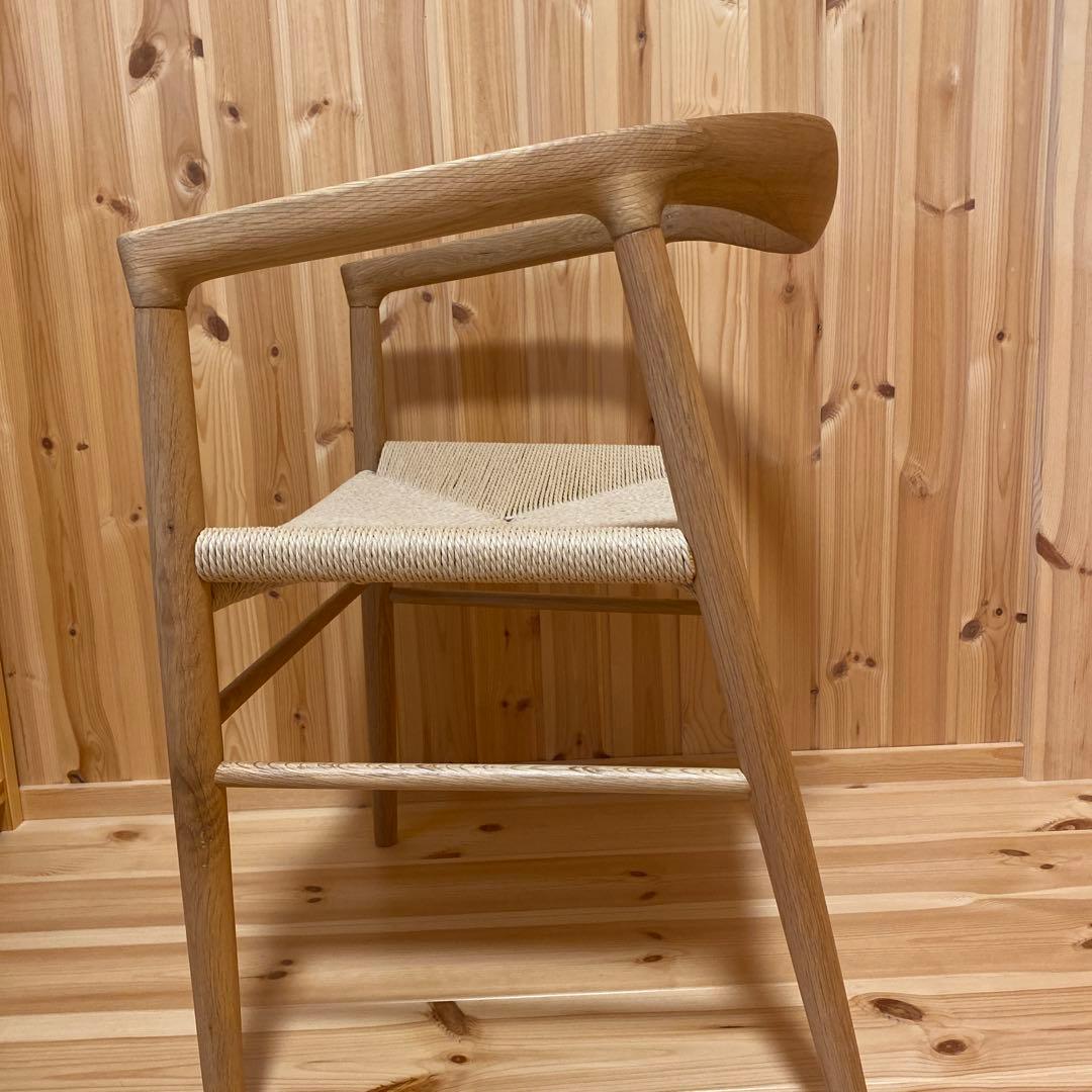 無印良品 オーク材ペーパーコードアームチェア