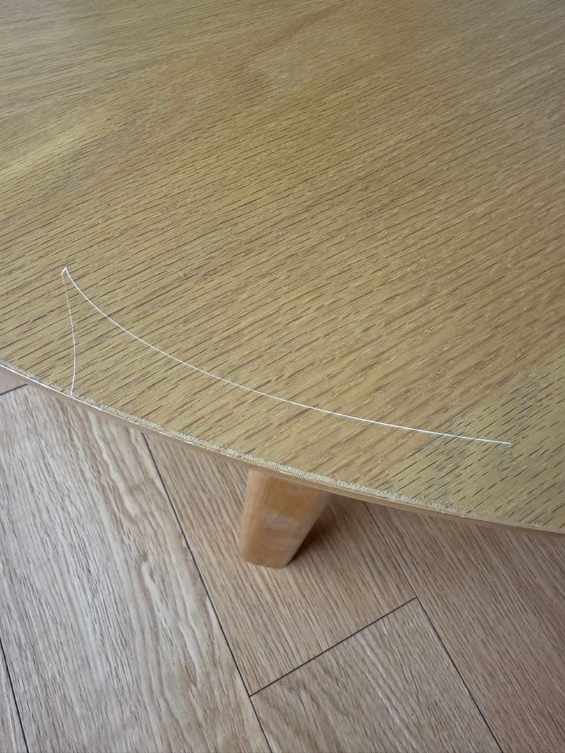 黒ねこ　円形折りたたみリビングローテーブル〈直径90cm〉丸テーブル