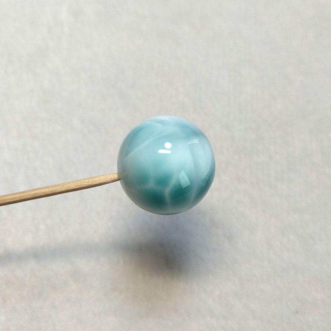 【極上,大玉】ラリマー《粒》２０㎜　ブレスレット　美品　希少　レア　No.１