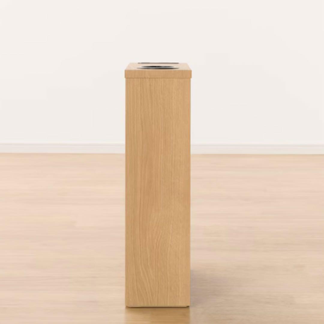 新品】ニトリ サイドテーブル オーク材 ドリンクホルダー コンセント付き