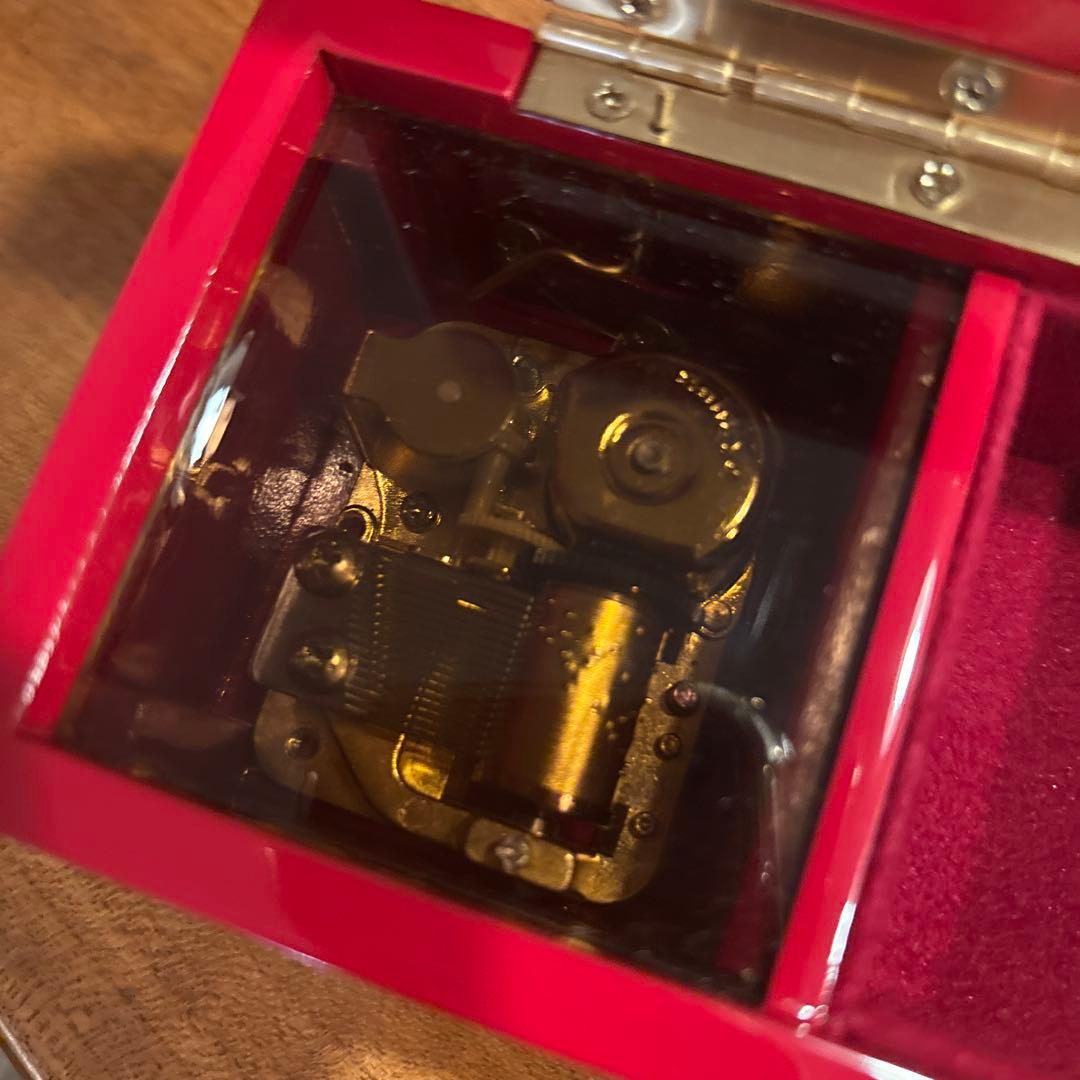 会津塗 小物入れ オルゴール 猫