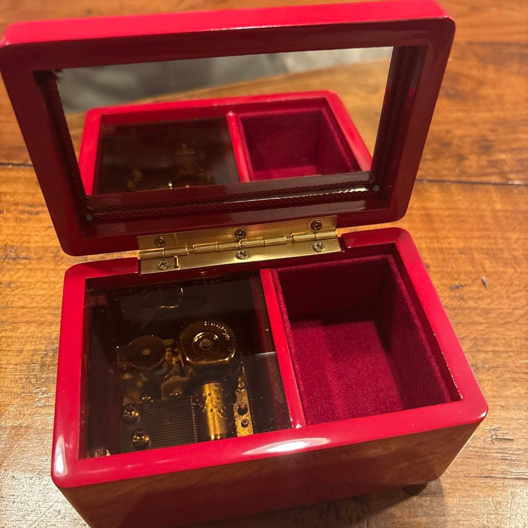 会津塗 小物入れ オルゴール 猫