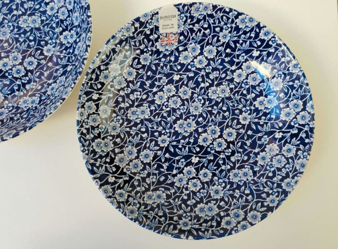 バーレイ　ブルーキャリコ　パスタボウル　２枚