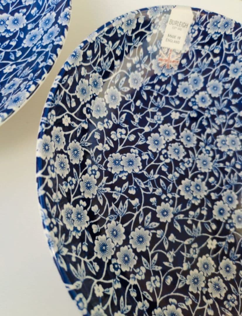 バーレイ　ブルーキャリコ　パスタボウル　２枚