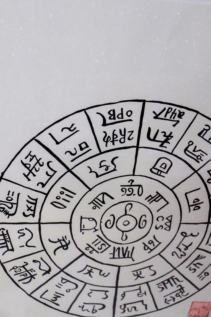 【奇跡のお守り】龍体文字　カタカムナ　古代風水開運画　額装込　祈祷済