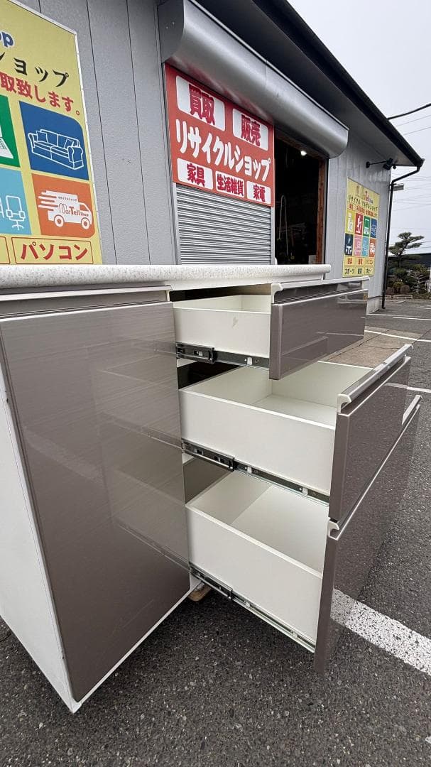 NITORI ニトリ キッチンカウンター アルミナ2 120CT SI