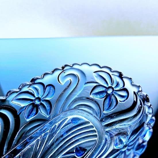 輝くオールドサンルイ すみれのロングトレイ【20世紀初頭】長皿