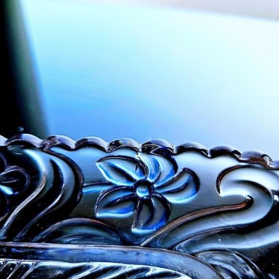 輝くオールドサンルイ すみれのロングトレイ【20世紀初頭】長皿