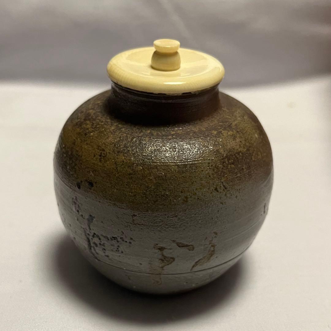 備前火襷焼 文琳茶入 共箱 仕覆付 煎茶道具 - メルカリ