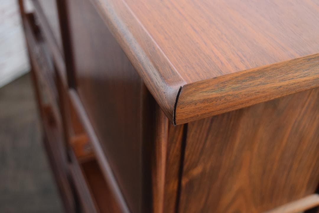 中澤唐木(大阪唐木) 総紫檀 茶棚 梅鶯紋 日本伝統工芸士 伊藤晁次 作