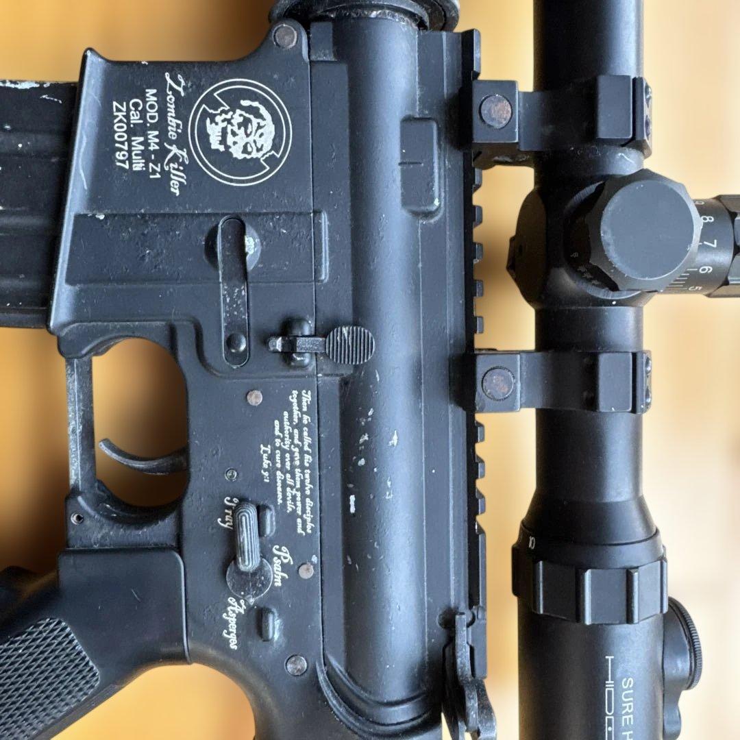 ジャンク品 M4A1 電動ガン ブラック スコープ付き