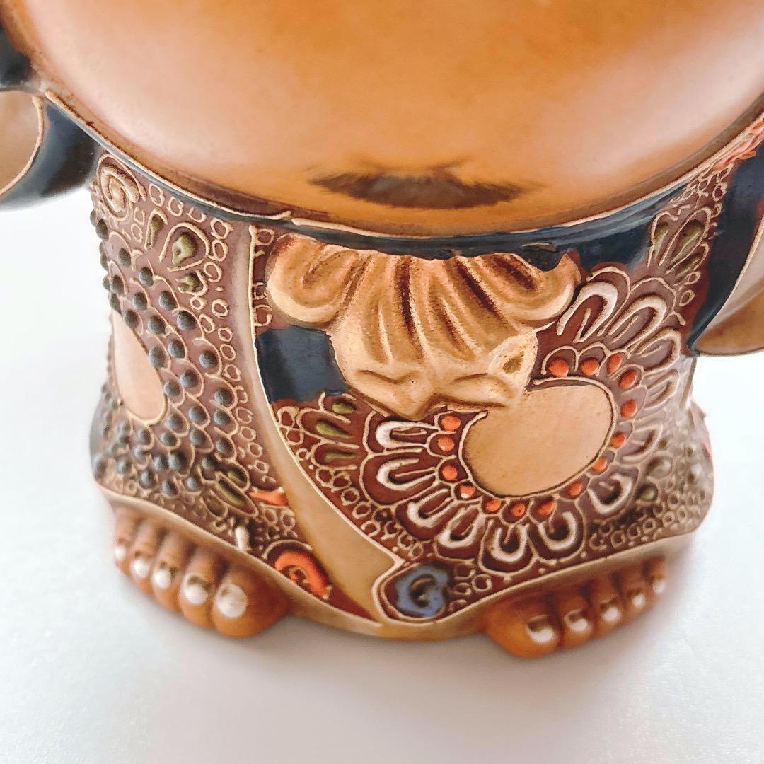 九谷焼 布袋様 七福神 縁起物 置物 布袋尊 骨董 年代物 蔵出し 昭和