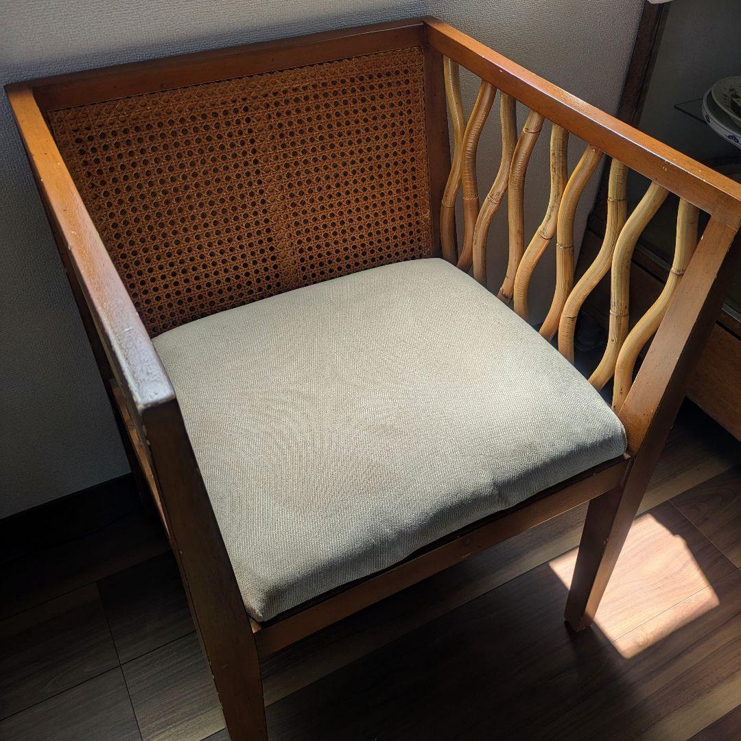 ビンテージ　古道具　ラタン　チェア