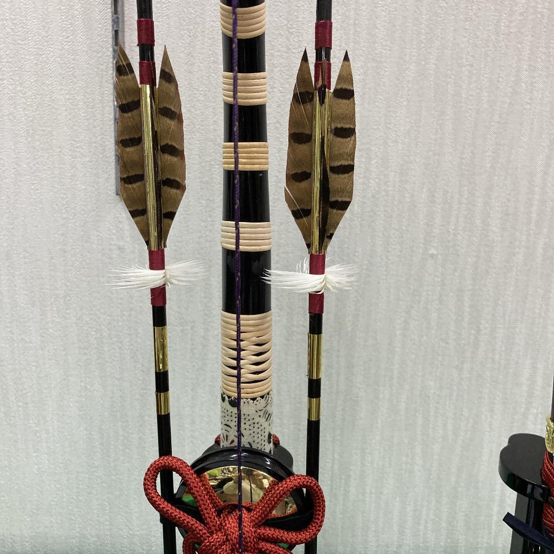 E3　五月人形　弓高さ62㎝位　五月人形弓太刀　五月刀　五月鎧兜飾り