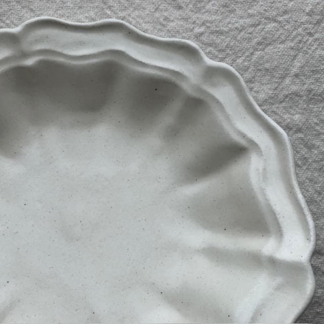 未使用◆2枚◆安部太一白釉ドレープボウル＃雅姫さん長峰菜穂子オクトゴナル田中直純