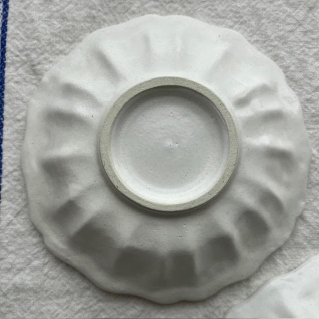 未使用◆2枚◆安部太一白釉ドレープボウル＃雅姫さん長峰菜穂子オクトゴナル田中直純