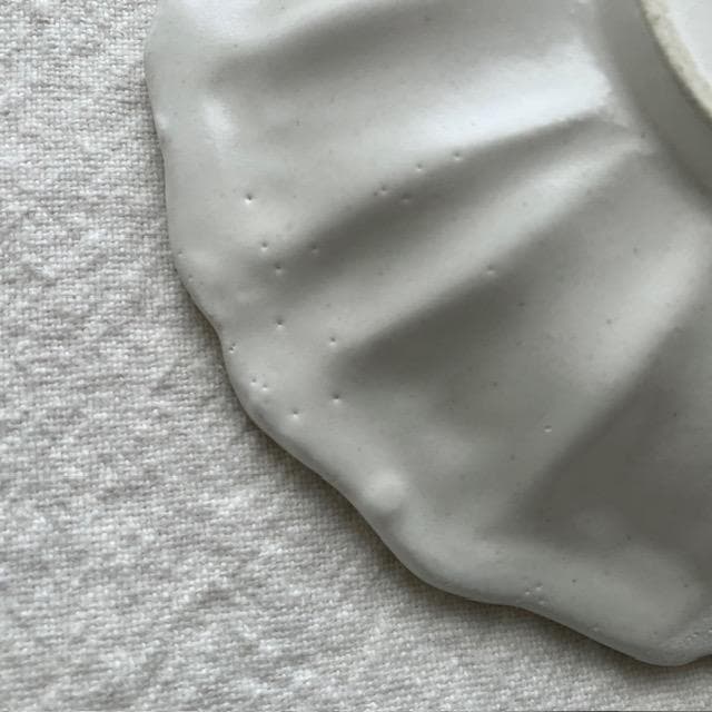 未使用◆2枚◆安部太一白釉ドレープボウル＃雅姫さん長峰菜穂子オクトゴナル田中直純