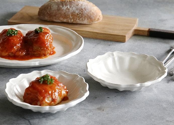 未使用◆2枚◆安部太一白釉ドレープボウル＃雅姫さん長峰菜穂子オクトゴナル田中直純