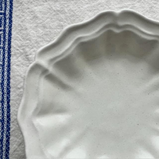 未使用◆2枚◆安部太一白釉ドレープボウル＃雅姫さん長峰菜穂子オクトゴナル田中直純