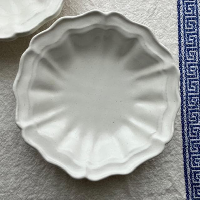 未使用◆2枚◆安部太一白釉ドレープボウル＃雅姫さん長峰菜穂子オクトゴナル田中直純