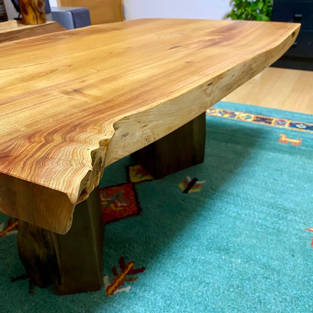 【週末セール】一枚板　欅　天然木　テーブル 無垢　けやき　103