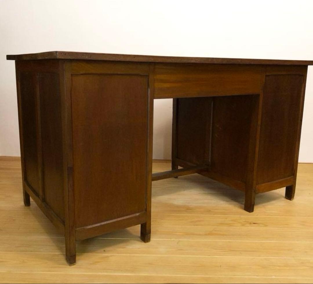 机　デスク　作業机　大きめ　古道具　古家具　ビンテージ　アンティーク　レトロ