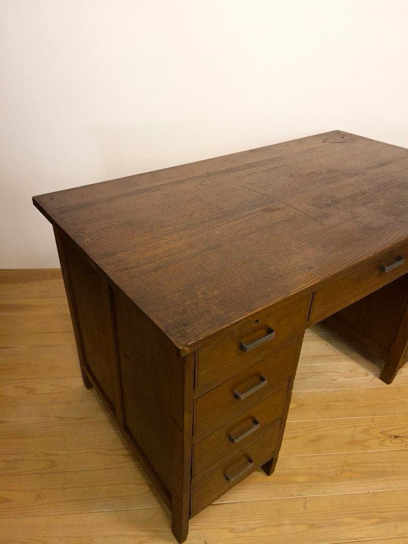 机　デスク　作業机　大きめ　古道具　古家具　ビンテージ　アンティーク　レトロ