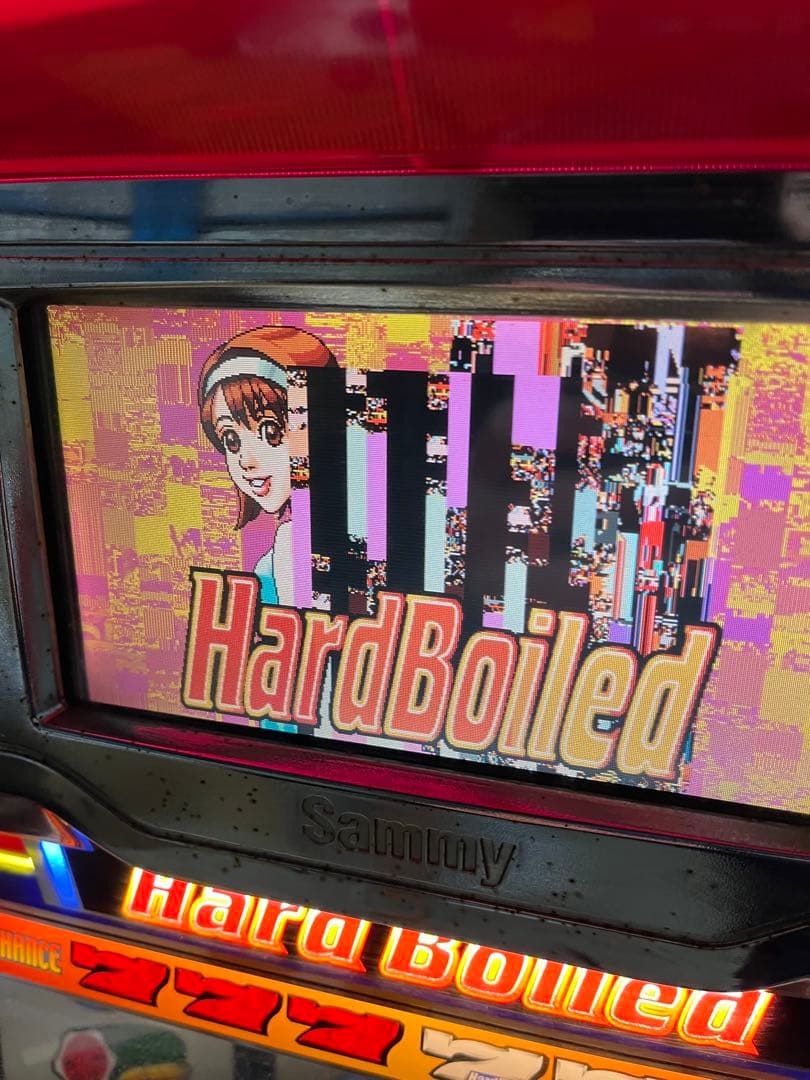 パチスロ実機 ハードボイルド2 Sammy コイン不要機 鍵付き 現状品