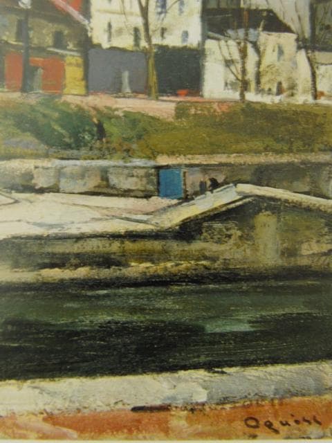 荻須高徳【ジャン・ジョレス界隈、ジュマップ河岸】　 高級画集画