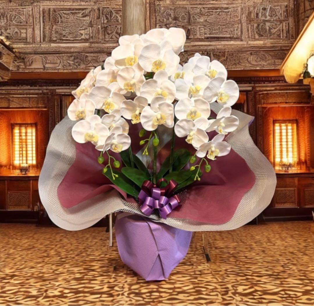 光触媒　人工観葉植物　ウォールグリーン　フェイクグリーン　リアル胡蝶蘭w'