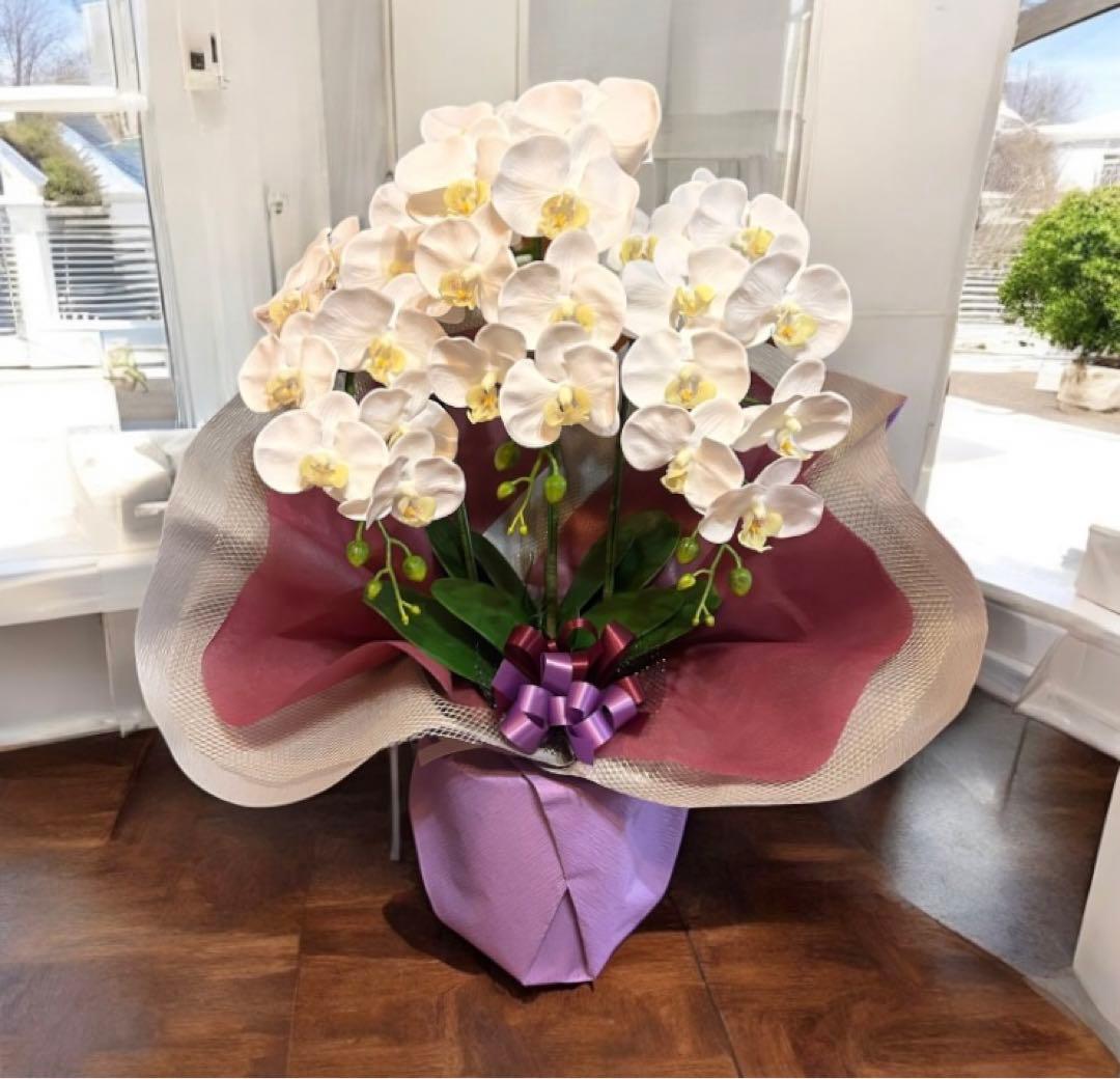 光触媒　人工観葉植物　ウォールグリーン　フェイクグリーン　リアル胡蝶蘭w'