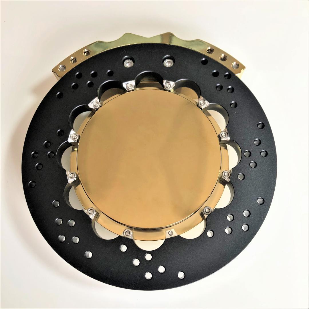 ブレーキキャリパーモチーフの小物入れ アッシュトレー 灰皿　ゴールド