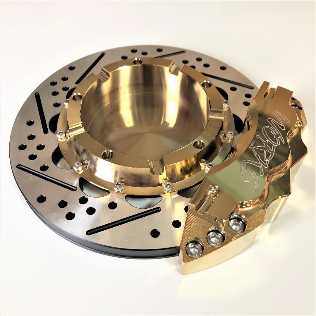 ブレーキキャリパーモチーフの小物入れ アッシュトレー 灰皿　ゴールド